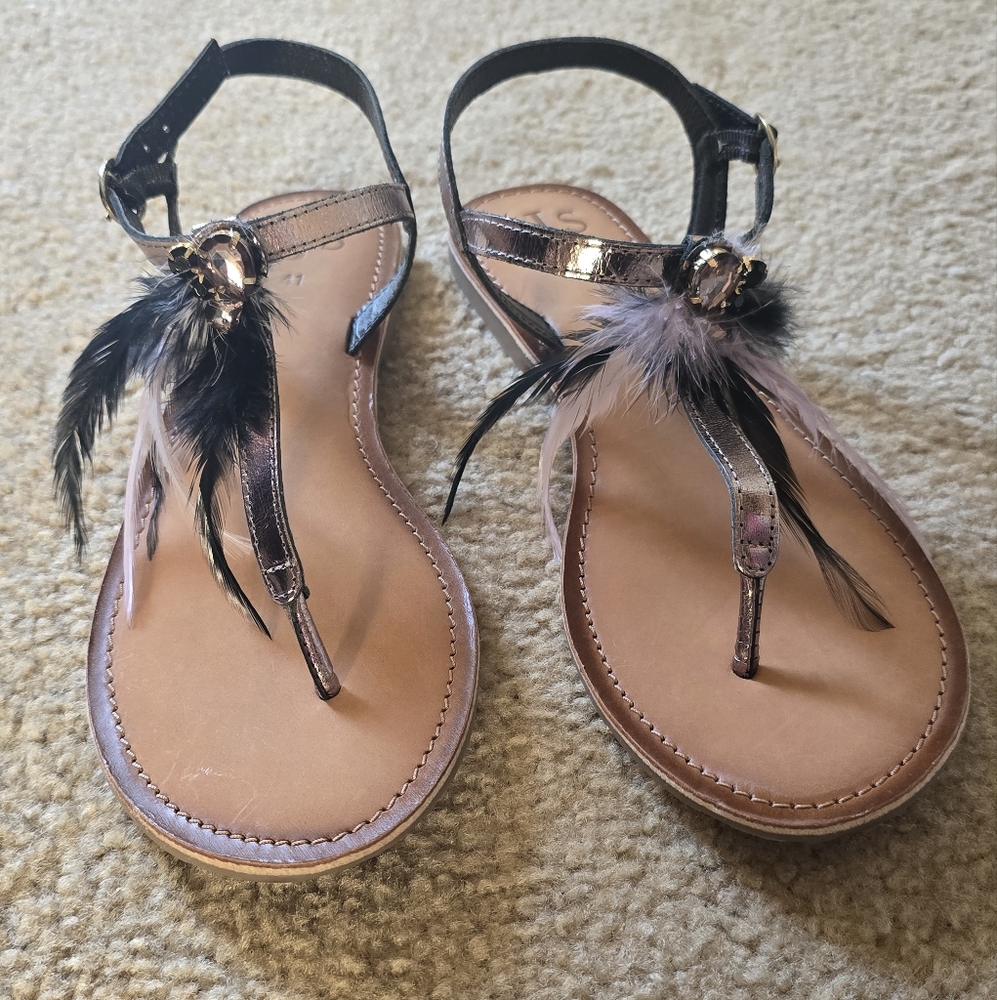 SJS leather upper sandals